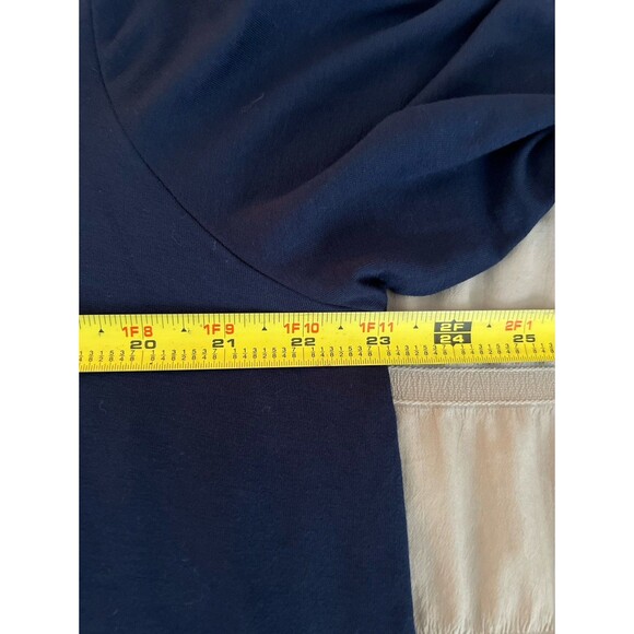 J. Jill wearever collection Blue Pleat Back 3/4 Sleeve Tunic Size XL - Picture 4 of 9